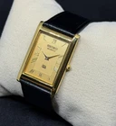 Rare Vintage Seiko Slim Tank Quartz Men's Wrist Watch With Free DDP Shipping