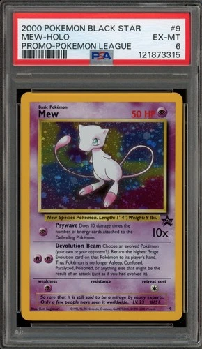 Pokemon Mew League Black Star Holo Promo #9 PSA 6