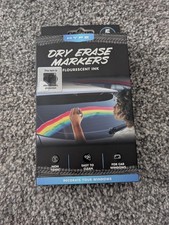 HYPE Dry Erase Window Markers 5-Pack For Car Windows Florescent Neon NIB MQA