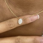 1.5ct Oval Pendant Necklace Yellow Gold 14K Labcreated Diamond F/VS — photo 5