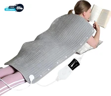 Extra Large Heating Pad, 40"X20" XXL Electric Heating Pad, Relieves Back Pain, 6