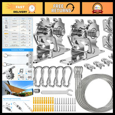 Heavy Duty Shade Sail Hardware Kit with Ratchet Winch, 304 Stainless Steel Tensi