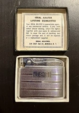 Vintage Ronson Adonis Silver Lighter Engraved JSM. With Box and Paperwork