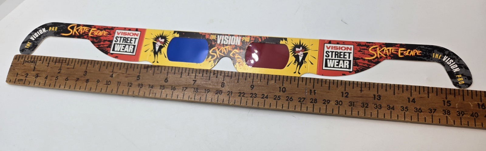 Vintage Vision Street Wear 3D Film Television Glasses New NOS 80s Skateboard...