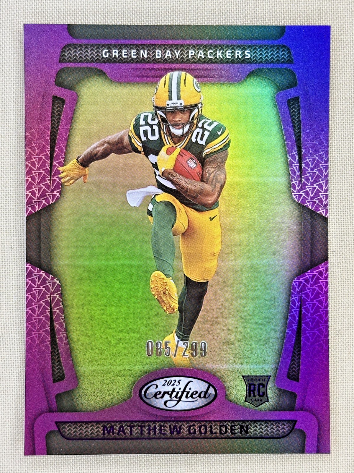 2025 Panini Certified Matthew Golden RC Mirror Purple /299 GB Packers #116