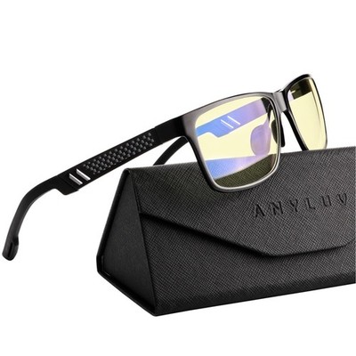 ANYLUV Blue Light Blocking Glasses Men Medium, A2- Black(gaming Protection) 