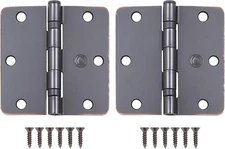 Ball-Bearing Door Hinges 3-1/2'' x 3-1/2" Vintage Bronze 2-ct - Stone Harbor
