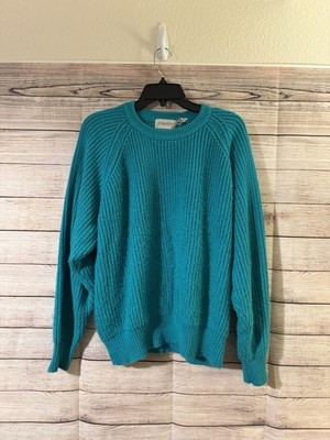 100% Acrylic Vintage Sweater St Jon s Bay Teal Size Large