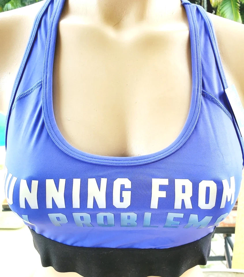 Sutiã esportivo vintage raro Victorias Secret M correndo dos meus problemas ultimate  - Imagem 3 de 4