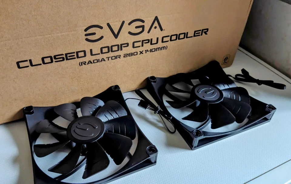 4 x EVGA FX 140mm Fan PWM 4Pin Steel Bearing Radiator Gehäuse Lüfter 2200RPM