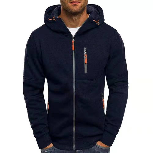Schwere lässige Kapuzenpullover Sweatshirts Jacke mit Reißverschluss für Herren Fleece gefüttert mit Tasche - Bild 19 von 28