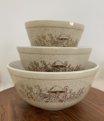 Vintage Pyrex Forest Fancy Nesting Mixing Bowls (Set of 3) | eBay