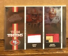 Jerry Rice Kevan Barlow 2005 Absolute Team Tandems Dual Jersey Prime Patch #/25