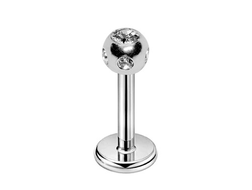 Lippenpiercing Schmuck Labret Ohrstecker Knorpel Ohrringe mit mehreren Edelstein Kristallen - Bild 3 von 11