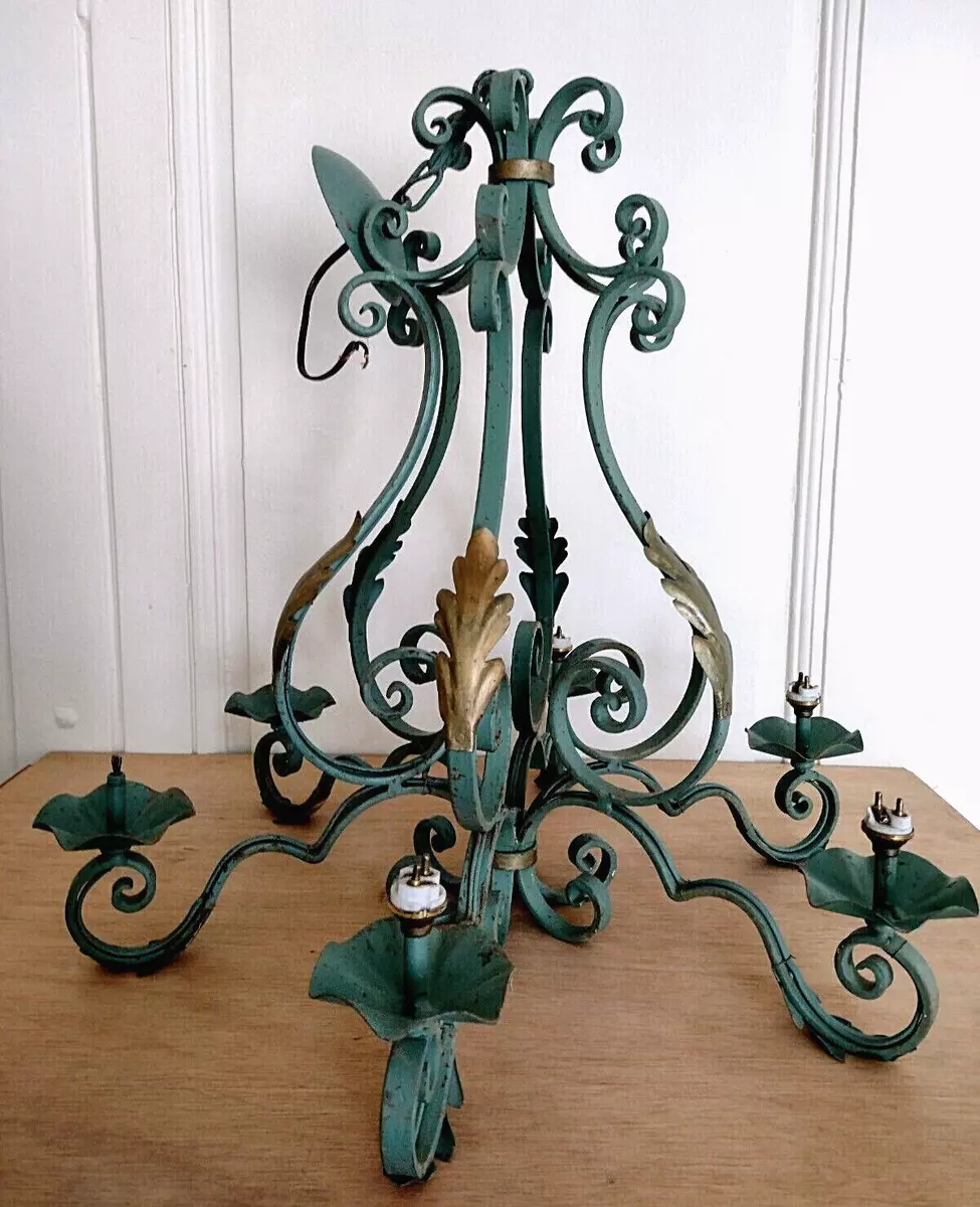 Cast iron 2024 chandelier antique