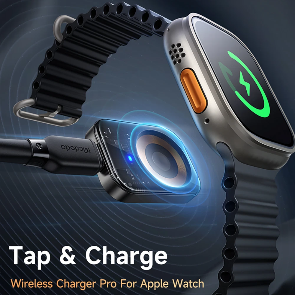 Portable Apple Watch Charger Magnetic Wireless Small Black Mcdodo eBay