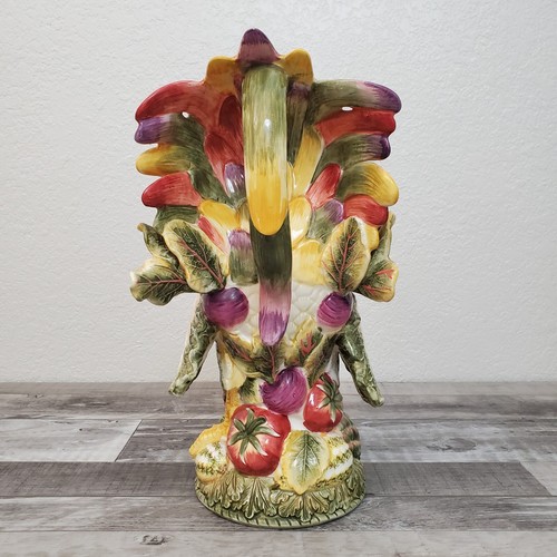 Fitz & Floyd Earthenware Vista Bella Rooster Pitcher Centerpiece Retired 13 1/2" - Picture 3 of 16