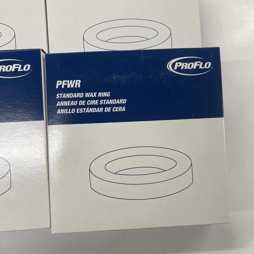 6 Pieces ProFlo PFWR Standard Wax Rings for 3” or 4” Floor Outlet Toilet Bowls - Picture 2 of 4