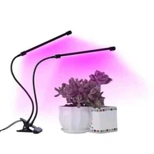 2 Heads LED Grow Light Red / Blue Clip-on Plant Growing Lamp Light Indoor