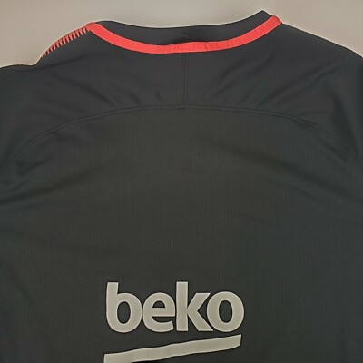 2017-2018 Nike FC Barcelona Training Jersey Black Dri Fit 2017-2018 Nike FC Barcelona Training Jersey Black Dri Fit