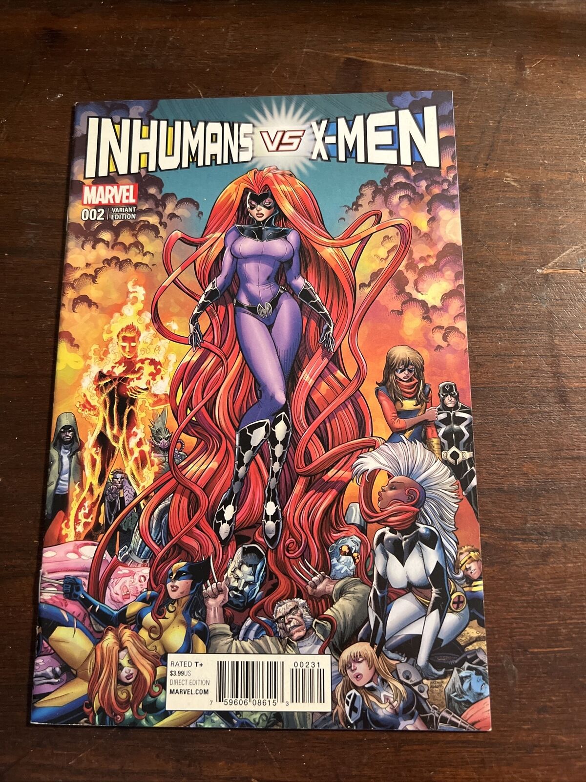 Inhumans Vs. X-Men #2 Arthur Adams 1:50 Variant Cover VHTF LNC
