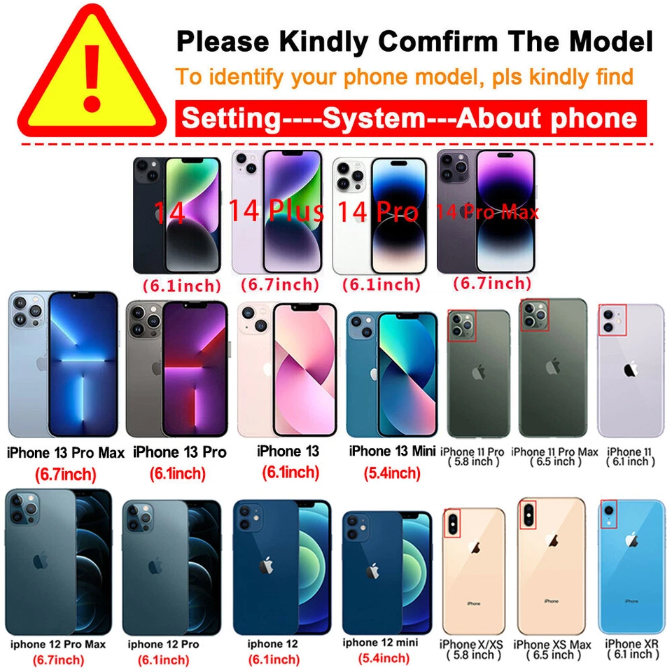 For iPhone 17 16 15 14 Pro Max Plus 13 12 Heavy Duty Shockproof Armor Case Cover - Image 2 of 4