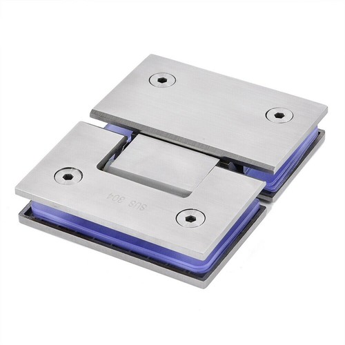 2X 180° 304 Stainless Steel Shower Screens Glass Hinge Frameless Door Enclosures - Picture 8 of 8