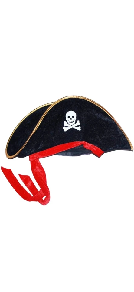 Sombrero Pirata Fiesta de Halloween Juegos con disfraces Capitán Caribe Gorra Accesorios Parche para Ojos Foto 2 de 4