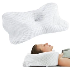 Contour Neck Pillow Cervical Memory Foam Pillow Relief Ergonomic Cervical Pillow