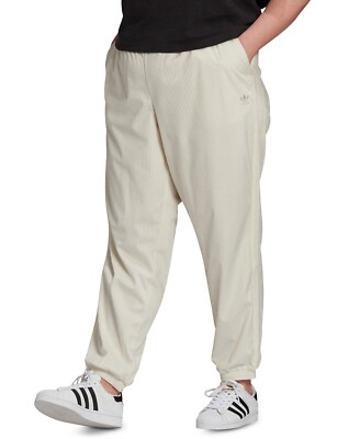 Adidas Originals Plus Size Corduroy Tapered Leg Pants 4X, Off-White #8534
