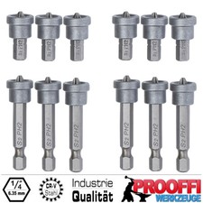 12 x Tiefeneinschlag Bits Set PH2 Für Trockenbau Gips Ri-Gips Kartonplatten BGS