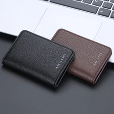 Slim Mens Bifold Wallet Leather Card Wallet Card Holder Small Clutch Card Cover