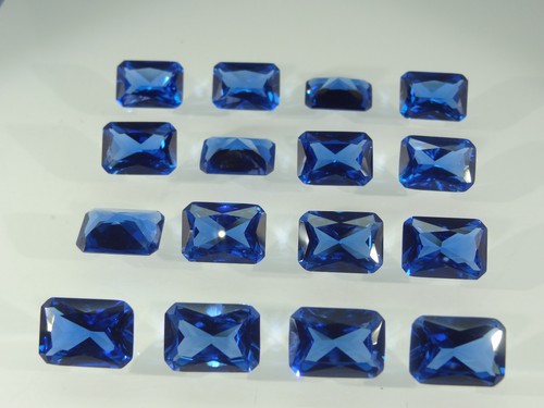 Dark Aquamarine Blue Octagon Princess Cut SIZE CHOICE Loose Spinel Gemstones - Picture 5 of 7