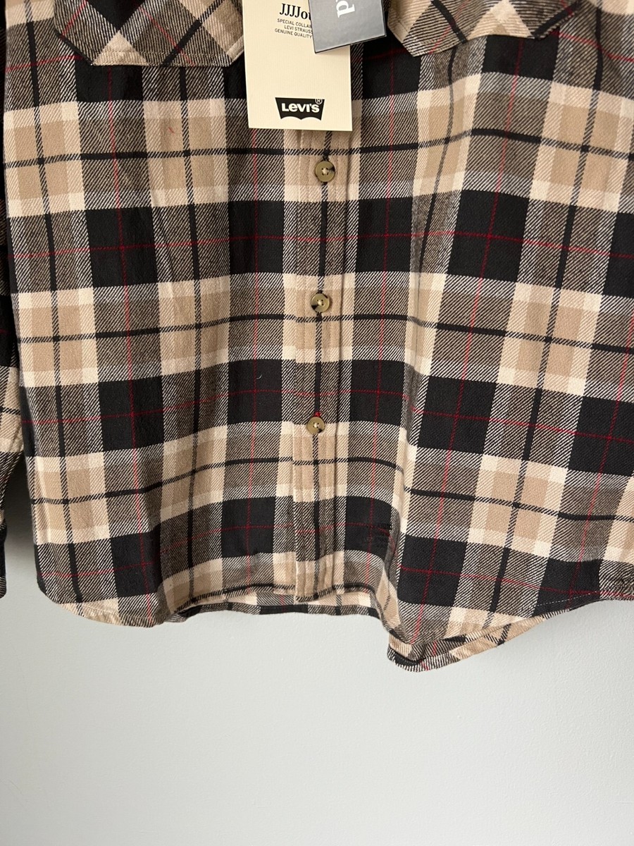 JJJJound x Levi's Plaid Shirt - Size Small - Beige - NEW | eBay