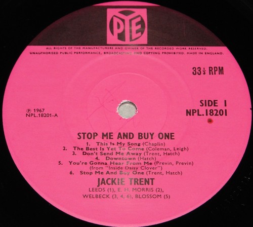 JACKIE TRENT ~ STOP ME AND BUY ONE ~ UK PYE MONO VINYL LP 1967 ~ TONY HATCH - Picture 8 of 8