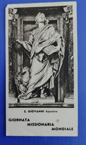 SAN GIOVANNI EVANGELISTA ANTICO Santino 1940 GIORNATA MISSIONARIA MONDIALE  - Foto 1 di 2