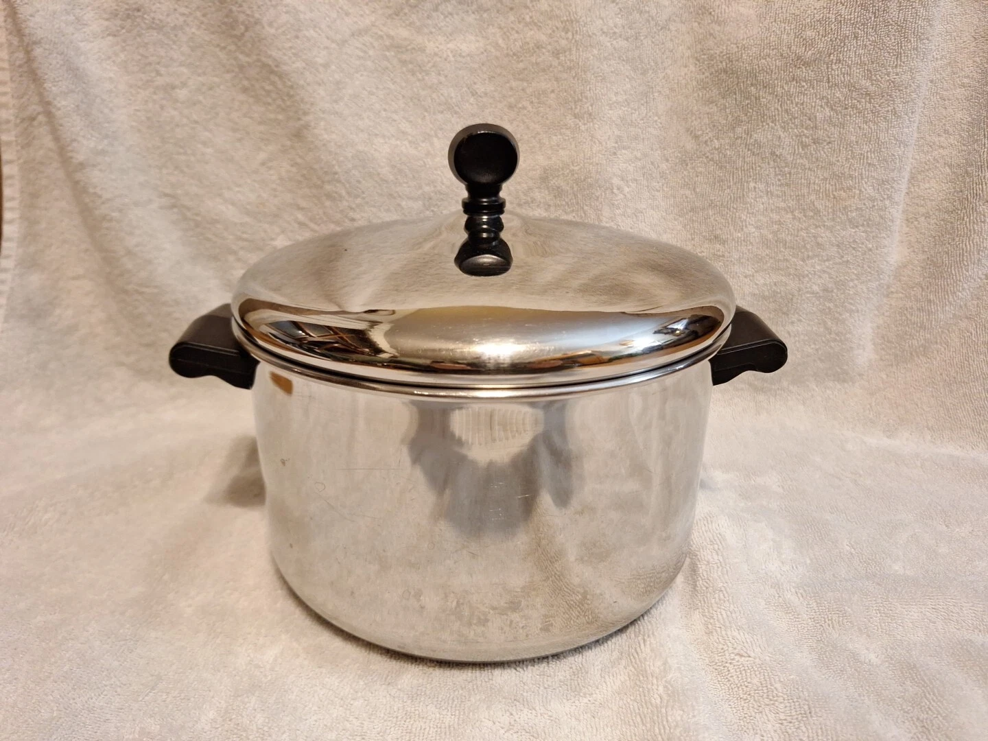 VTG Farberware 4 Qt Sauce Pot Pan With Lid USA Stainless Steel Aluminum Clad