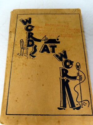 Words at Work 1942 Amsco School Publication Vintage Joseph Bellafiore Book