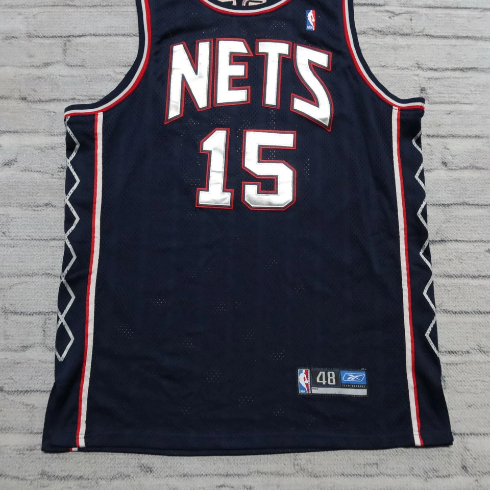 Camiseta deportiva de baloncesto vintage New Jersey Nets Vince Carter auténtica cosida Brooklyn Foto 3 de 4
