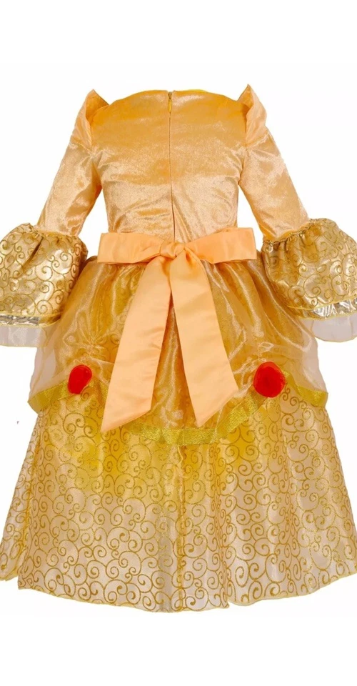 Дети девочек красоты и зверя принцесса Belle желтый платье костюм O73 - Изображение 4 из 4