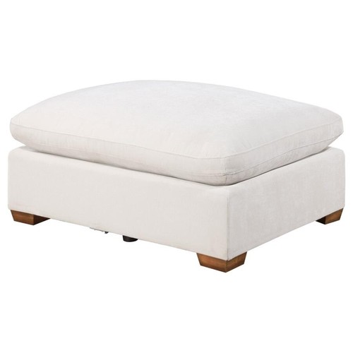 6 PC IVORY VELVETY FABRIC MODULAR SOFA SECTIONAL OTTOMAN LIVING ROOM FURNITURE - Picture 11 of 14