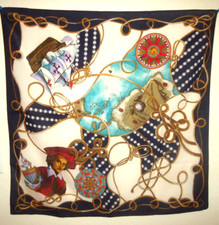  2 Vintage Made In Italy Women's Multicolor Scarf Size-31x30 in
