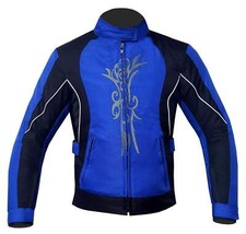 Warrior Gears Women's Graphic Embroidery 600d Cordura Textile Motorcycle Jacket