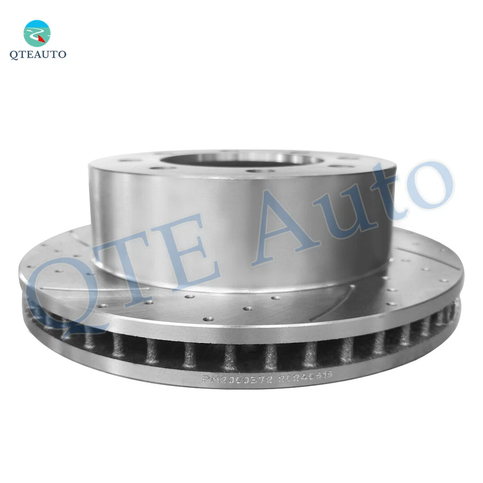 Rotores de disco de freno delanteros ranurados perforados 326,4 mm para Dodge RAM 4000 2000-2002 Foto 3 de 4