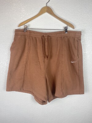 Nike Women's Sportswear Essential High-Rise Shorts Clay Plus Size 2XL DM6123-215