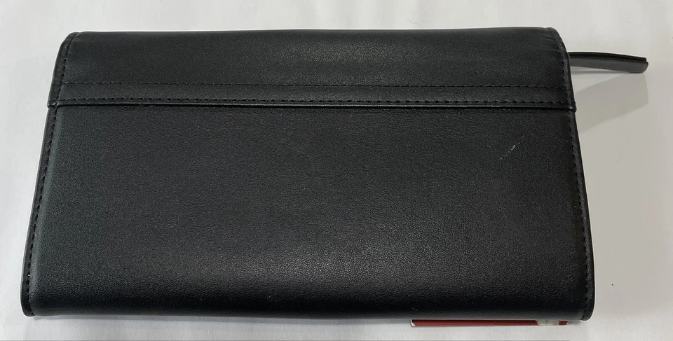 Mossimo Cartera Negra Cierre a Presión Bolsillo con Cremallera Ranuras para Tarjetas de Crédito Nueva con Etiquetas Foto 2 de 4