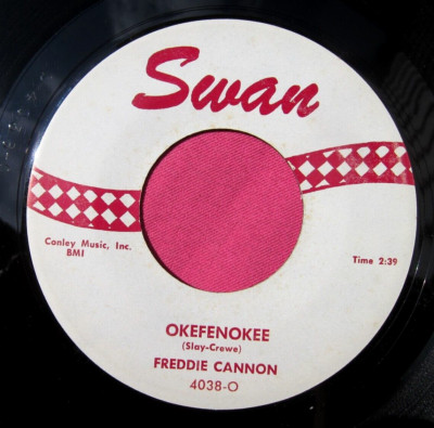 FREDDIE (FREDDY) CANNON - Okefenokee - super clean 45 rpm - Swan 4038