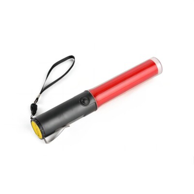 Traffic Wand Safety Control Signal Multi-function Magnetic LED Light 3xAA Beacon