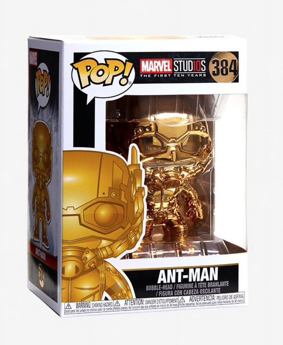 Funko Pop Bobble: Marvel Ant-Man (Chrome) – Sammelfigur Ca. 9 Cm, Aus The First Ten Years Serie