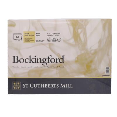 Bockingford Watercolour Pad Glued gummed Paper A3 Rough